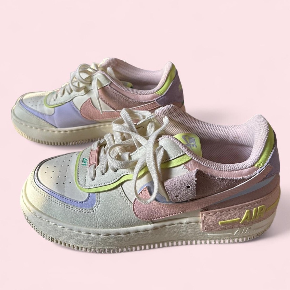 Nike Pastel Multi-Panel Low-Top Sneakers in Pink, Lavender & Mint